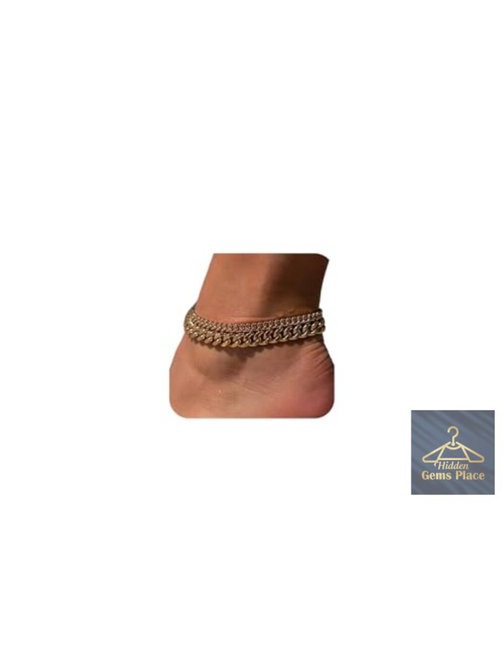 Chunky Ankle Bracelet for Women Dainty Waterproof Anklet Adjustable Cuban Chain